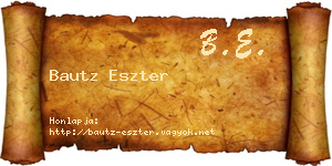 Bautz Eszter névjegykártya