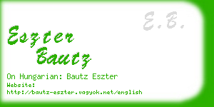 eszter bautz business card